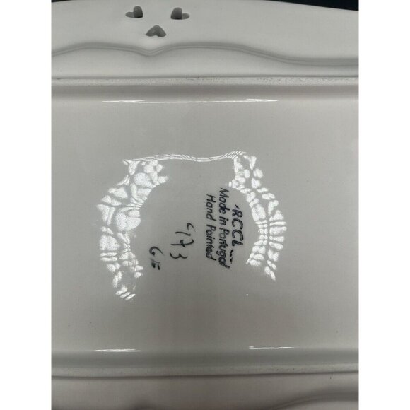 Gorgeous Holiday RCCL Portugal Majolica Hand Painted Rectangular Platter - Picture 2 of 7